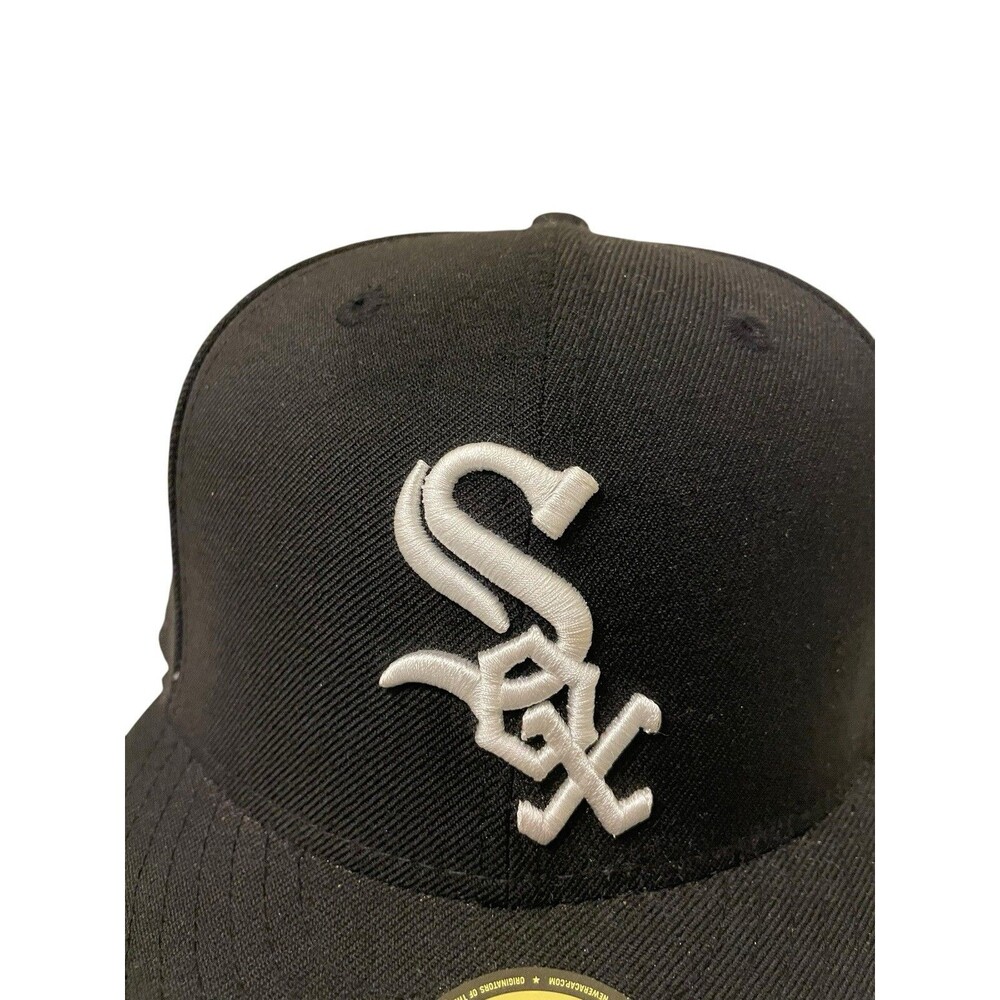 New Era 59Fifty Chicago White Sox Black Fitted Cap Size 7 1/4 MLB - Picture 5 of 8